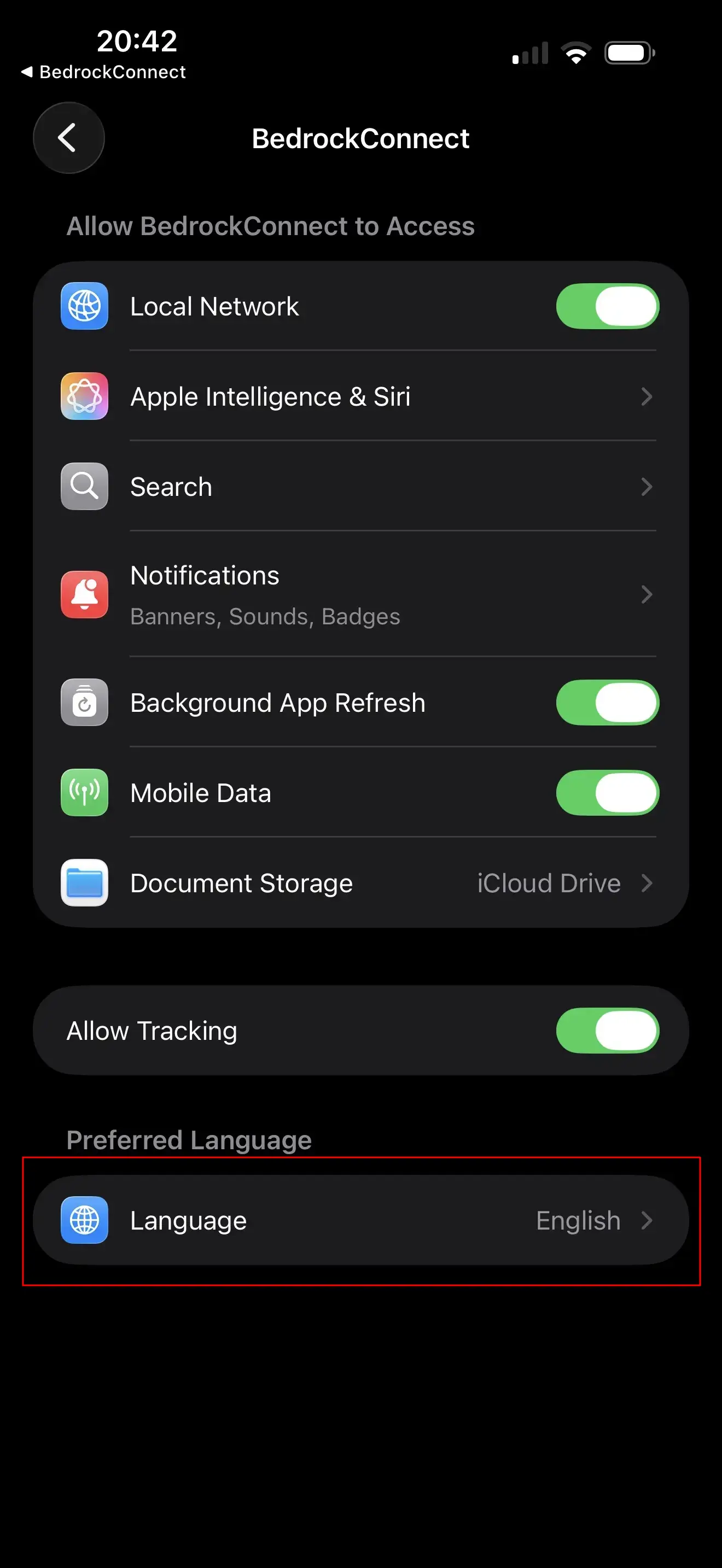 Per-app language settings on iOS